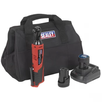 Image of Sealey CP1202KIT Ratchet Wrench Kit 3/8"Sq Drive 12V Li-ion - 2 Ba...