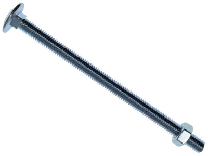 Image of Metalmate Memcsx08130 Cup Square Hex Bolt & Nut Zp M8 X 130mm Box 10 Memcsx08130