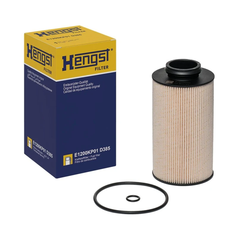 Image of HENGST FILTER E1200KP01 D385 Fuel Filter with gaskets/seals Fuel filter (9)