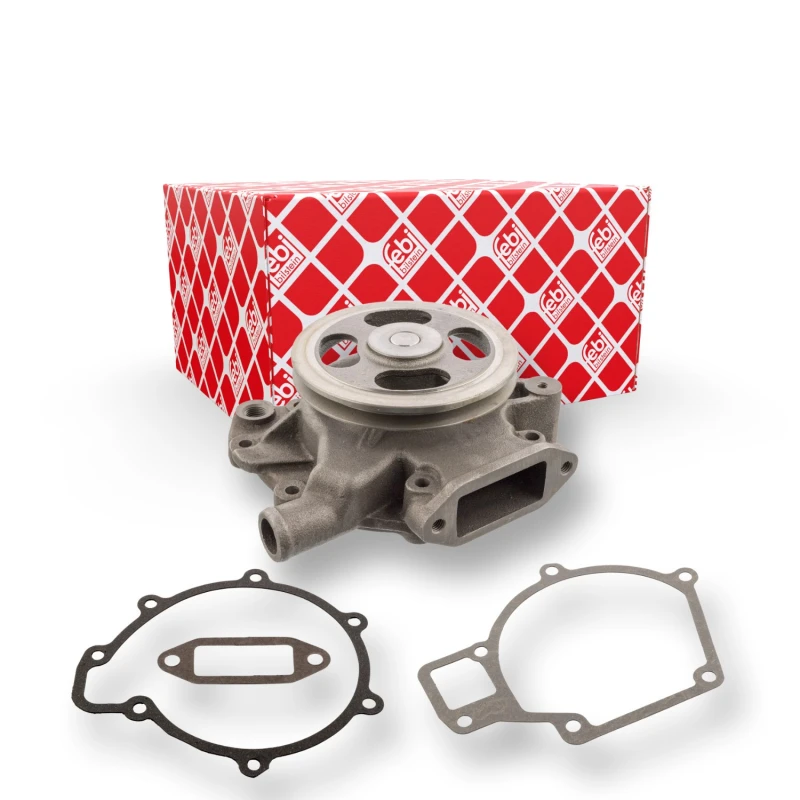 Image of FEBI BILSTEIN 35029 Water pump Grey Cast Iron, with belt pulley, with gaskets/seals Grey Cast Iron Water Pump (1260)