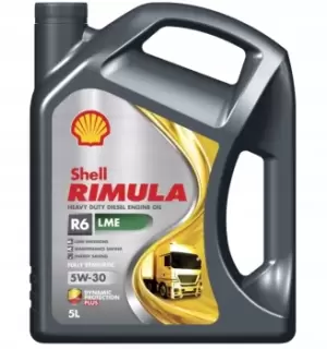 Image of SHELL Engine oil Rimula R6 LME 5W-30 Capacity: 5l 550053997