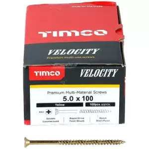 Image of Timco Multi Purpose Countersunk Velocity Screw - 5.0 x 100 (100 pack)