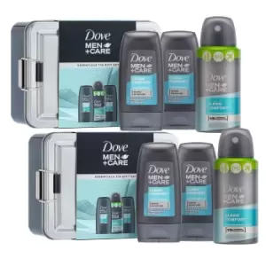 image of Dove Men+care Mini Essentials Tin Gift Set X2