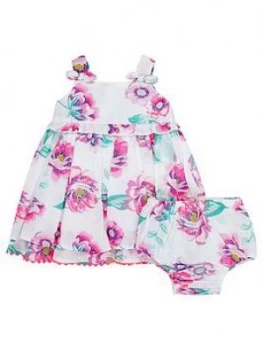 image of Monsoon Baby Girls S.E.W. Seraphine Dress And Knickers - Ivory