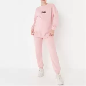 image of Missguided Mama Sweat and 90S Jogger Set - Pink