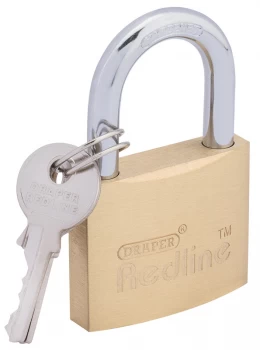 Image of Draper 40mm Brass Cylinder Padlock 68022