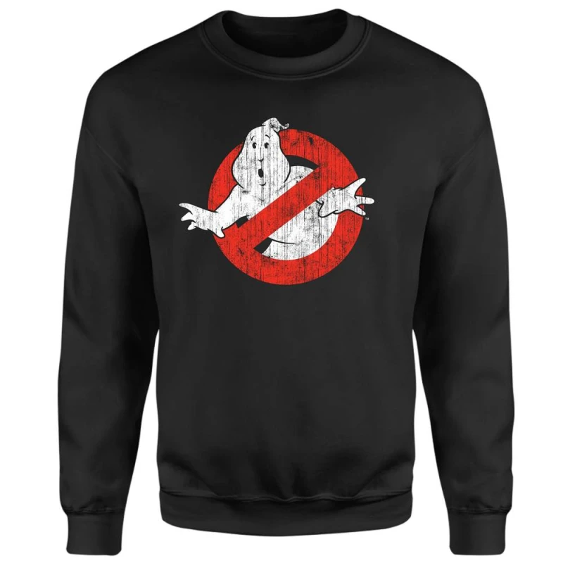 Image of Ghostbusters Vintage Classic Logo Sweatshirt - Black - S
