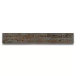 Image of Family Large Grey Wash Wooden Message Plaque