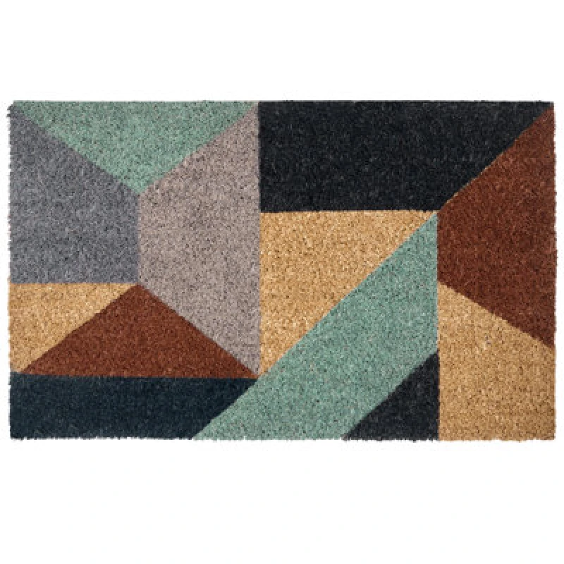 Image of Beliani Doormat Kipmik Multicolour 45 X 75cm Coir