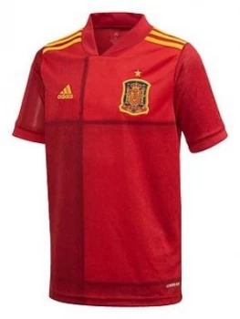 Image of Boys, adidas Junior Home Spain Euro 2020 Replica Shirt - Red, Size 9-10 Years