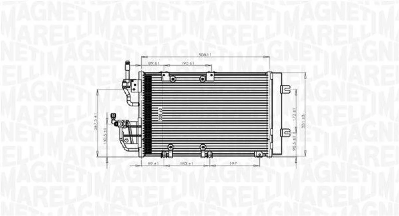 Image of MAGNETI MARELLI Air conditioning condenser MAGNETI MARELLI 350203771000