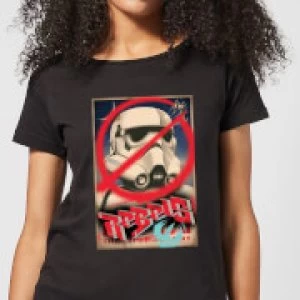 Image of Star Wars Rebels Poster Womens T-Shirt - Black