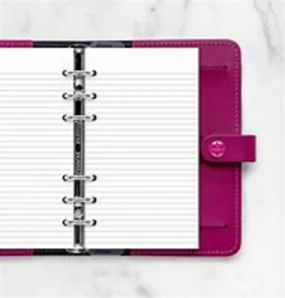 image of Filofax Ruled Notepaper Organiser Refill, 297 x 210 mm, White