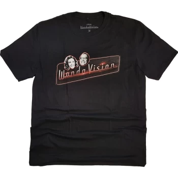 Image of Marvel Comics - WandaVision Red Logo Unisex Large T-Shirt - Black
