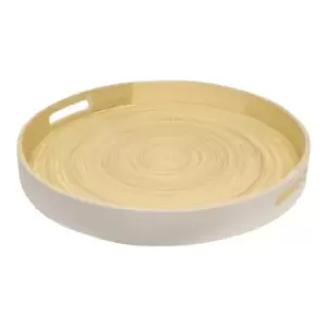 Image of Natural Interiors Bamboo Serving Tray With Handles