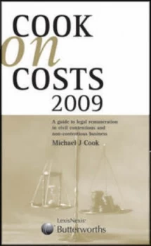 Image of Cook on Costs 2009 by Michael J Cook Paperback