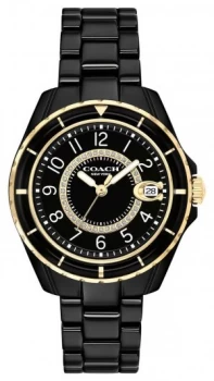 Image of Coach Womens Preston Black Ceramic Bracelet Black Watch