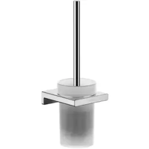 image of AddStoris Wall Mounted Toilet Brush Holder Chrome Modern - 41752000 - Silver - Hansgrohe