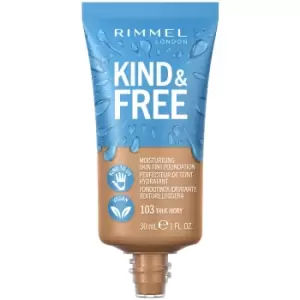 image of Rimmel London Kind & Free Foundation 30ml (Various Shades) - 103 True Ivory