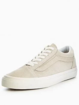 Image of Vans UA Old Skool Pinked Suede Neutral Silver Size 7 Women