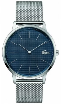 image of Lacoste Mens Moon Steel Mesh Bracelet Blue Dial Watch