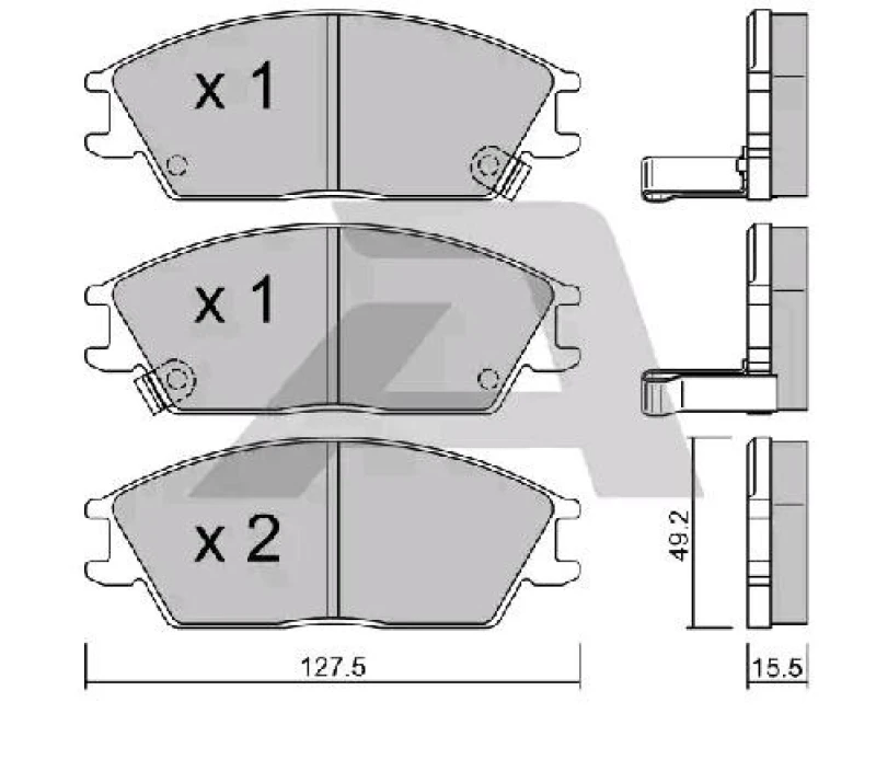 Image of AISIN Brake pad set AISIN BPHY-1904