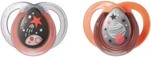 Image of Tommee Tippee Closer to Nature Night Soother 0-6m (2 pack)