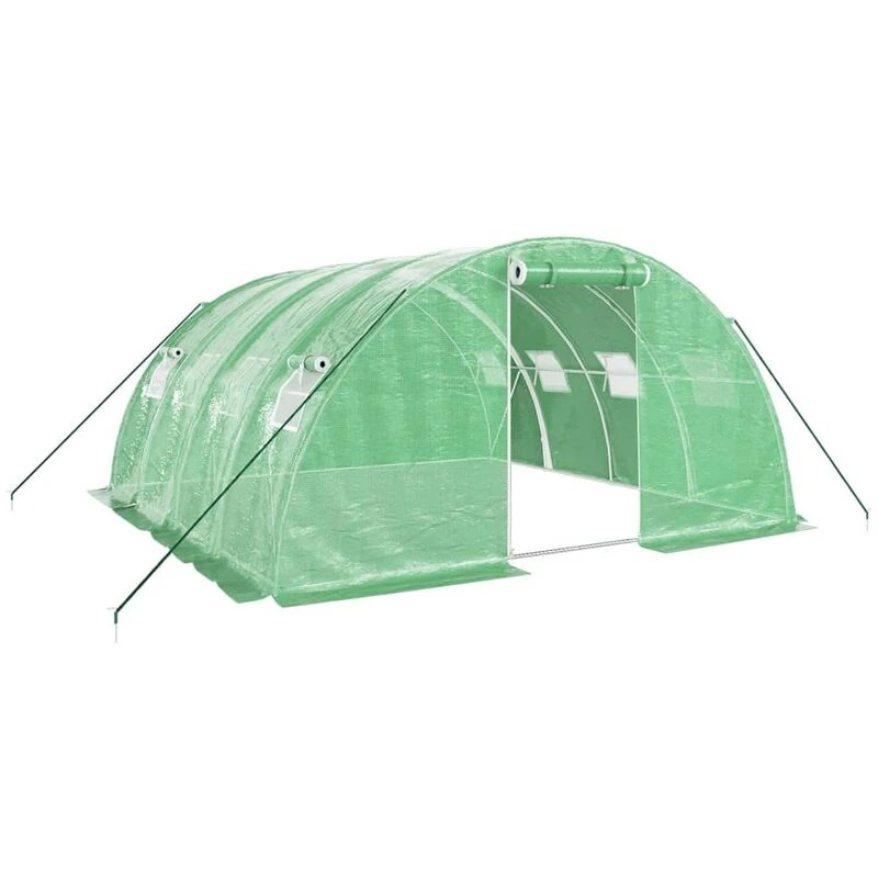 Image of vidaXL Greenhouse with Steel Frame Green 16 m 4x4x2 m, Green 3188061