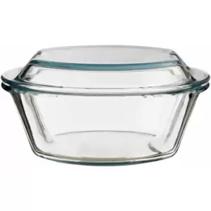 image of Premier Housewares - Large Round Glass Casserole Dish