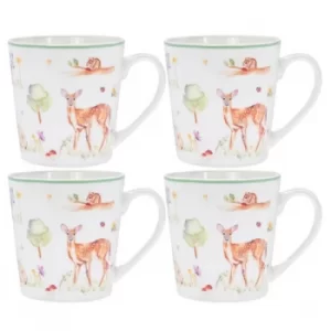 image of Woodland Wildlife Mugs (Set of 4)