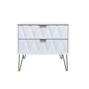 image of Ice 2 Drawer Midi Chest - White