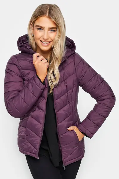 image of M&Co Quilted Jacket Purple