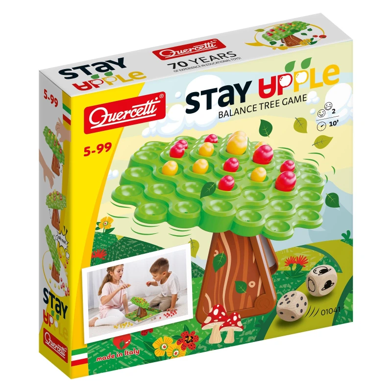 Image of Quercetti Stay Apple - Balance Tree Game, Multi 1041