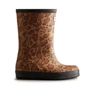 image of Hunter Womens Original Short Leopard Print Wellington Boots UK Size 5 (EU 38)