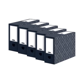 Image of Bankers Box Decor 100mm Transfer File Grey Pack of 5 4482901