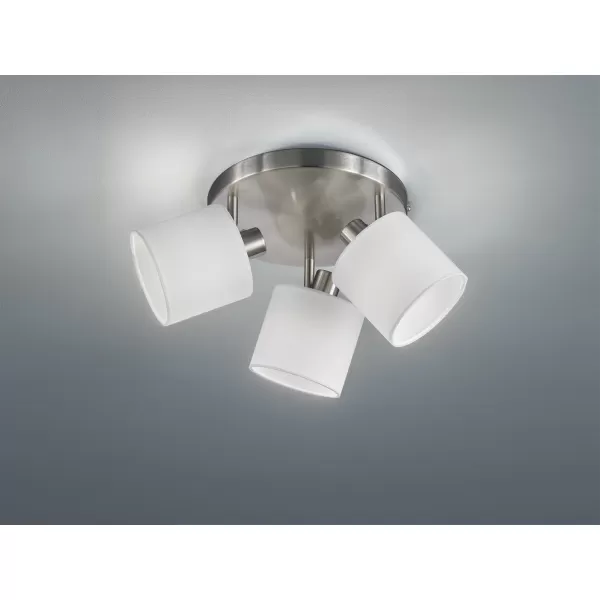 Image of Tommy Modern 3 Light Ceiling Spotlight Clusters Nickel Matt