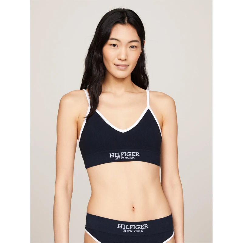 Image of Tommy Hilfiger Triangle Bralet - Blue Blue 10