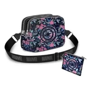 image of Marvel IBiscuit Shoulder Bag & Card Holder / Mini Purse Captain America