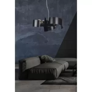 Image of Eos Black Pendant Ceiling Light 3x E27