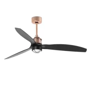 image of Just LED Copper, Black Ceiling Fan Smart - Remote Included, 3000K