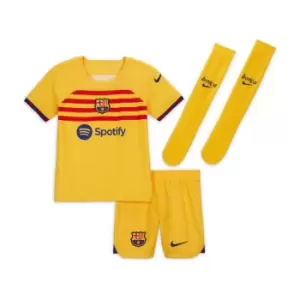 Image of Nike Barcelona Fourth Senyera Minikit 2023 2024 Infants - Yellow
