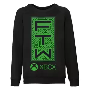Image of Xbox Boys FTW Sweatshirt (9-11 Years) (Black/Green)