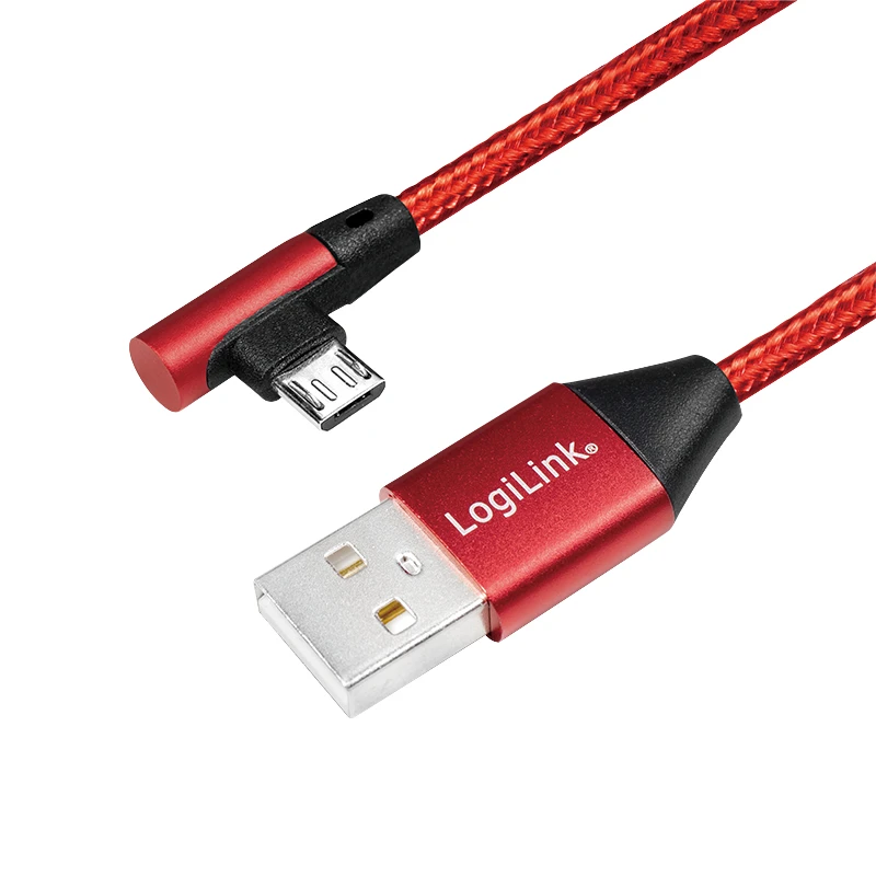 Image of LogiLink CU0149 USB cable USB 2.0 0.3 m USB A Micro-USB B Red