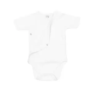Image of Babybugz Baby Unisex Organic Cotton Kimono Bodysuit (6-12 Months) (White)