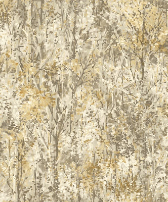 Image of Holden Decor Verdant Orange Cotemporary Tree Wallpaper