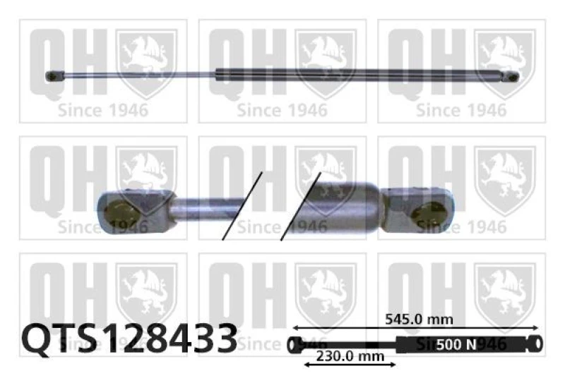 Image of QUINTON HAZELL Tailgate strut QUINTON HAZELL QTS128433