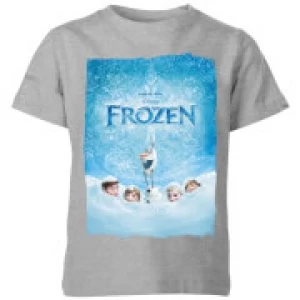 Image of Disney Frozen Snow Poster Kids T-Shirt - Grey - 11-12 Years