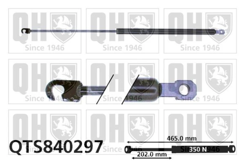 Image of QUINTON HAZELL Tailgate strut QUINTON HAZELL QTS840297