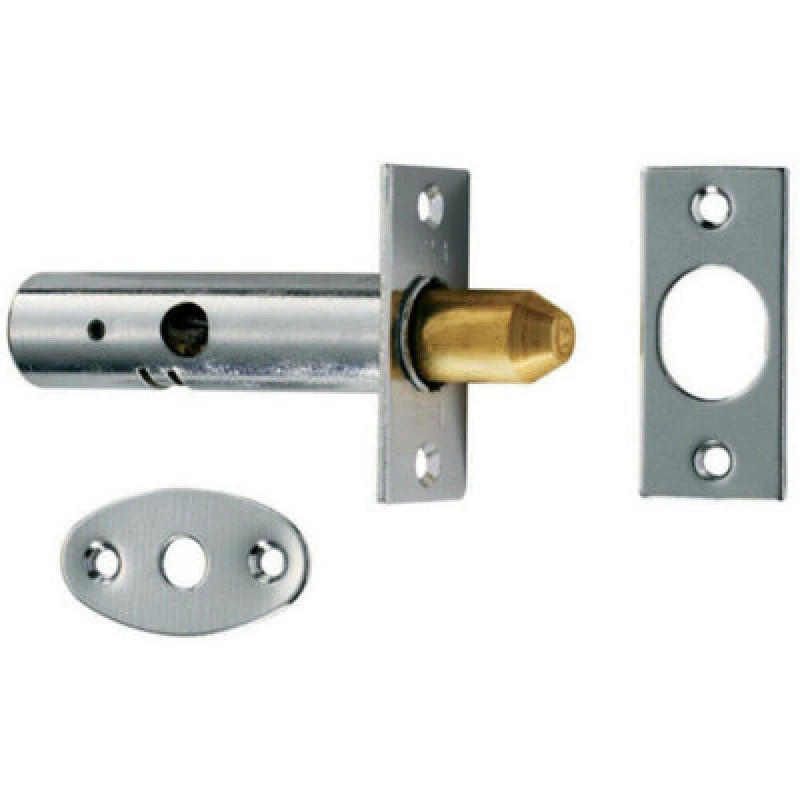 Image of Loops 60mm Security Door Rack Bolt 32mm Fixing Centres Polished Chrome Door Latch Multi unisex