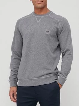 Image of Hugo Boss Westart Crewneck Sweatshirt Silver Size 2XL Men